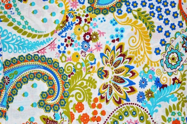 5 Yard Indian Print Cotton Fabric by Yard, Natural Dyes Sanganeri Indian Cotton Fabric Hand Block Printed Handmade Cotton Fabric - Image 2