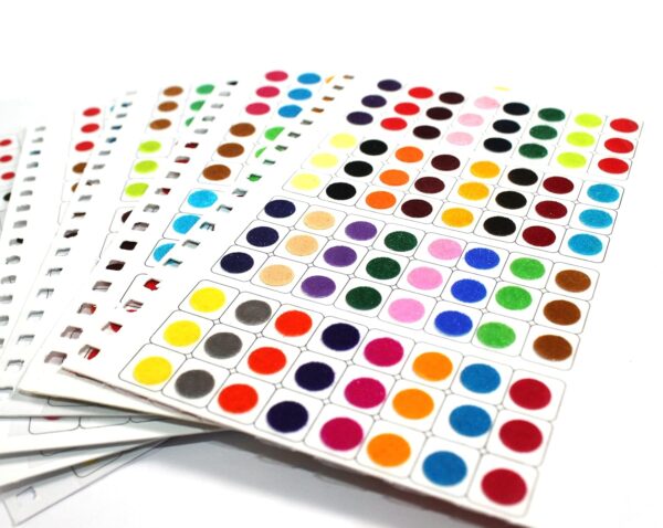 960 Multicolour Bollywood Forehead Stickers Adhesive Body Jewel 10 Page Book of Different Sized Tattoo Bindi Round Dot Circle (960 PC Bindi Book) - Image 2