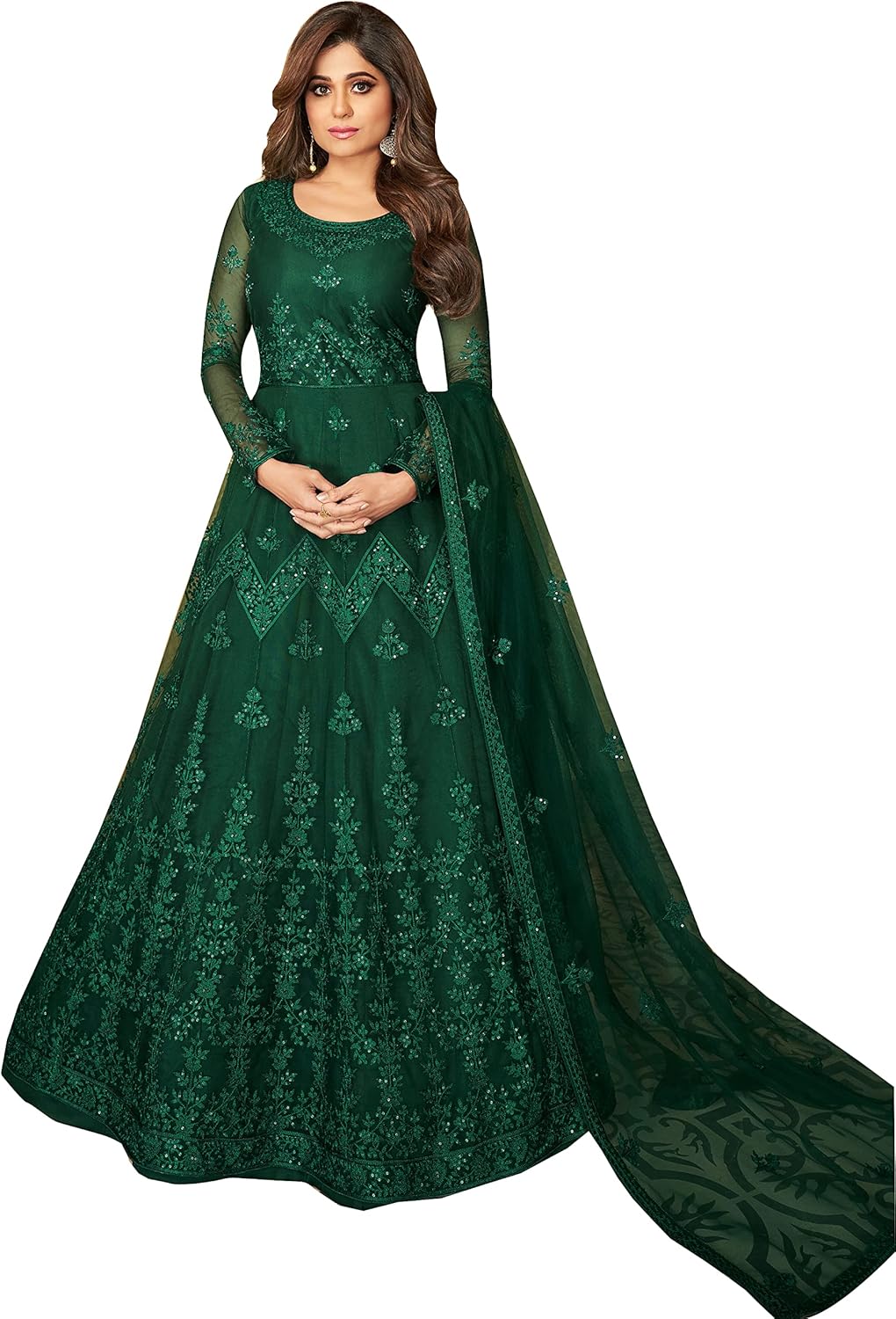 Delisa Indian/Pakistani Bollywood Party Ready to Wear embroidered Gown Suit Salwar Kameez For Women DF-7172-7177