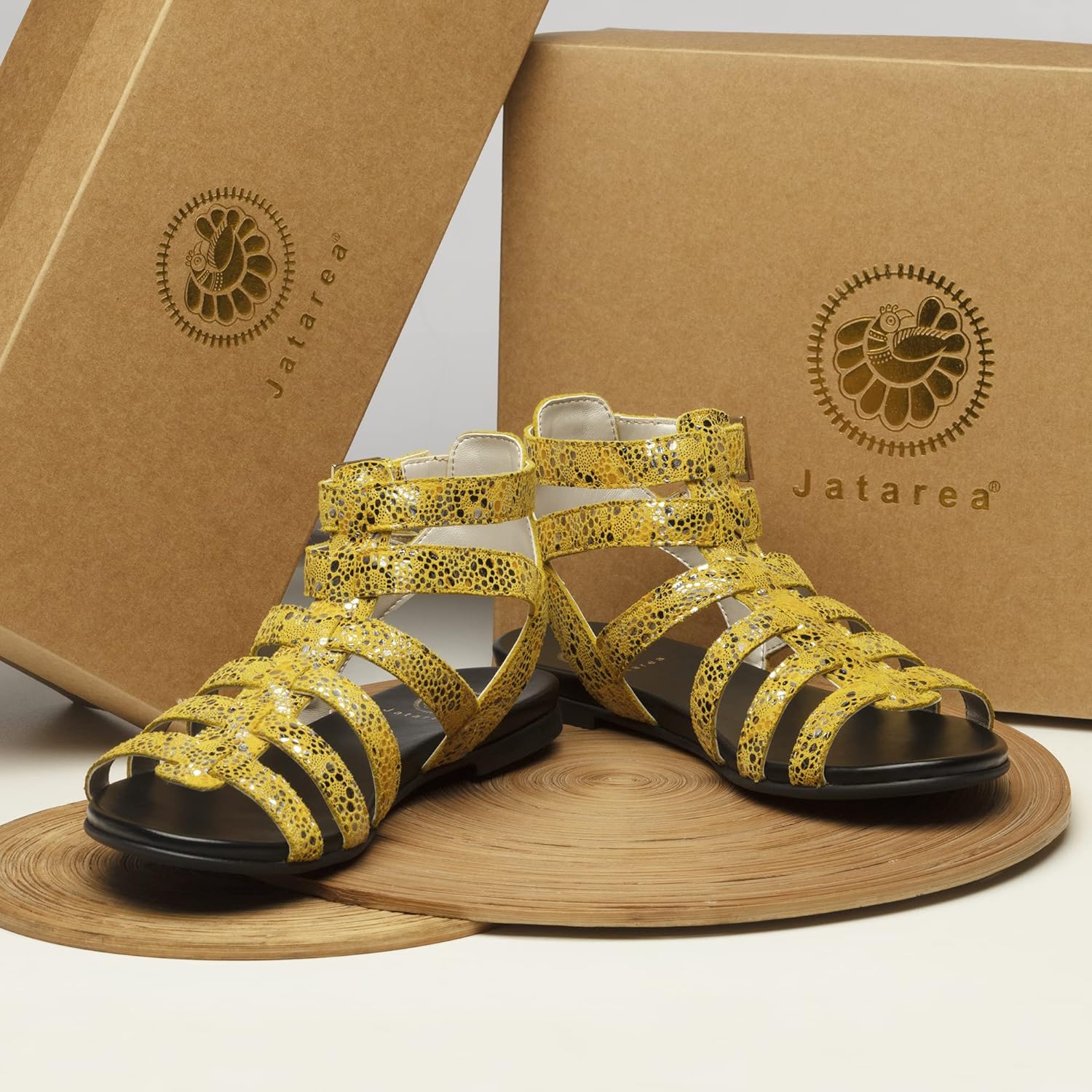 JATAREA Slip-On Flat Gladiator Sandals for Women | Comfortable Ankle Strap Open Toe Cross Strappy Womens Gladiator Sandals Perfect for Dressy Summer - Image 5