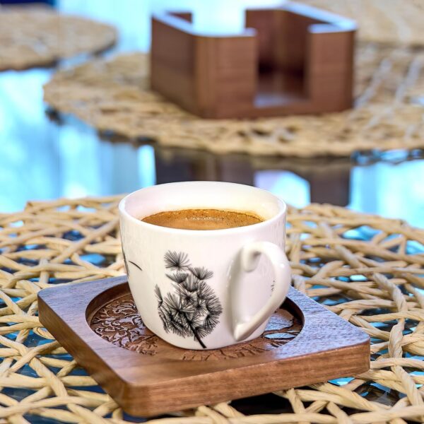 Walnut Coasters Set of 4 with Holder Update November 2024 Wooden Coasters Coasters with Holder Wood Coasters Coasters Cup Coasters for Table Wood Coasters for Drinks Brown Coasters Square Coasters - Image 8