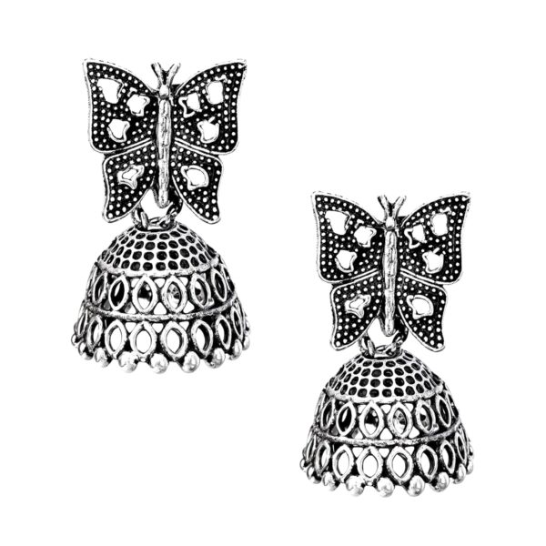 Traditional Butterfly Earrings for women jhumka oxidised Earrings for women jhumkas traditional Jhumki Artisan earrings for special occasions