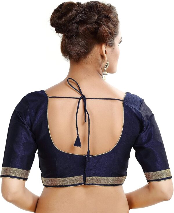 Indian Readymade Bollywood Designer Saree Party Wear Style Choli Top Sari Blouse For Women - Image 3