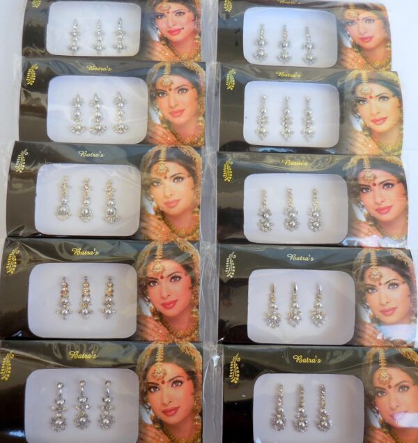 8 Bindi Pack- 24 Combo Bindi Stickers Multicolored,Silver,Gold,Black, Bindi Tattoo Bindi Jewelry - Image 2