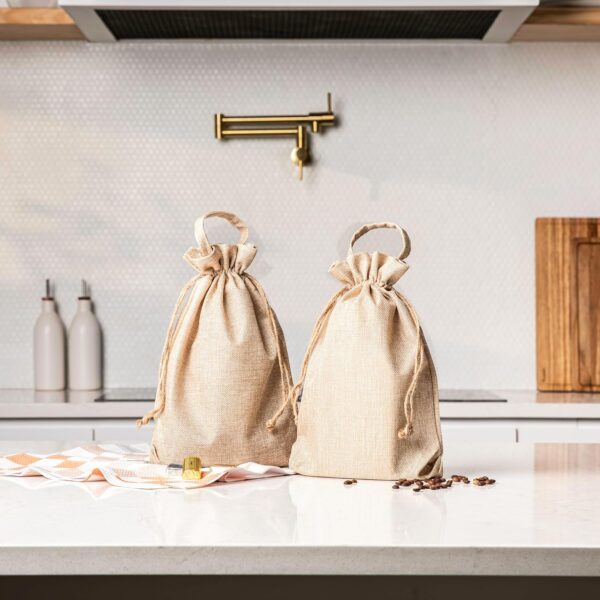 24 Pack - Burlap Bags with Drawstring 10" X 13" X 2" Jute Gift Bags Handle & Labels, Diy Craft, Wedding, Party Favor, Kitchen Storage, Rustic Multi-Use - Image 6