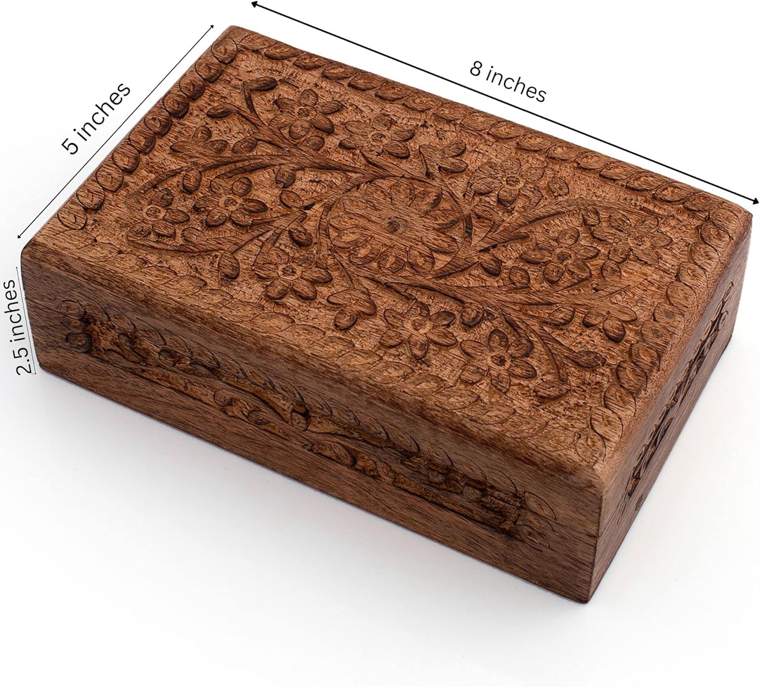 Great Birthday Gift Ideas Handmade Decorative Wooden Jewelry Box Jewelry Organizer Keepsake Box Treasure Chest Trinket Holder Watch Box Storage Box Housewarming Gifts Women - Image 3