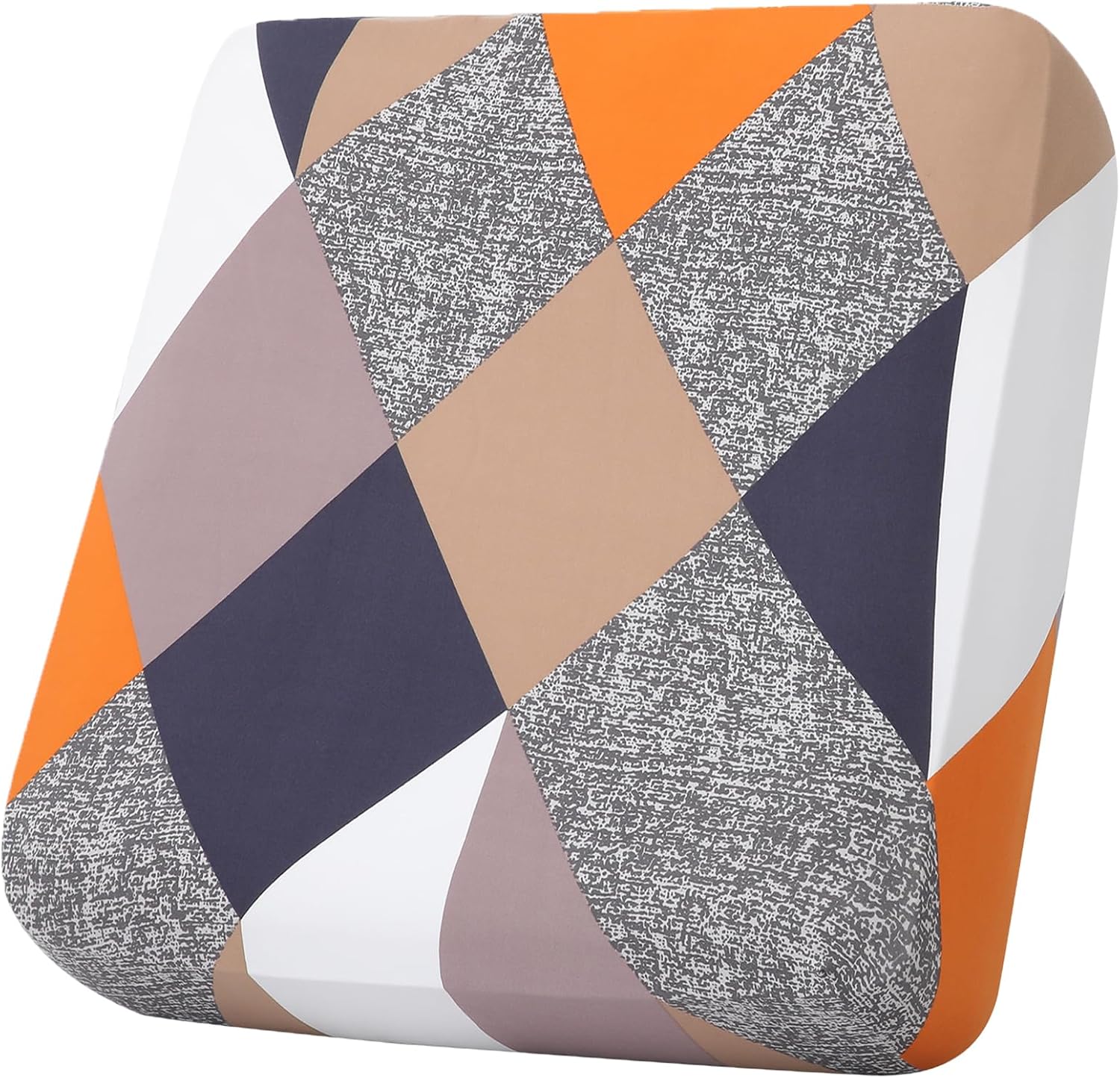 hyha Printing Sofa Couch Cushion Covers, Replacement Individual Seat Cushion Covers, Magic Sofa Covers Washable for Sectional Pets, Pattern Sofa Slipcovers (1 Cushion Armchair, Colored Blocks)