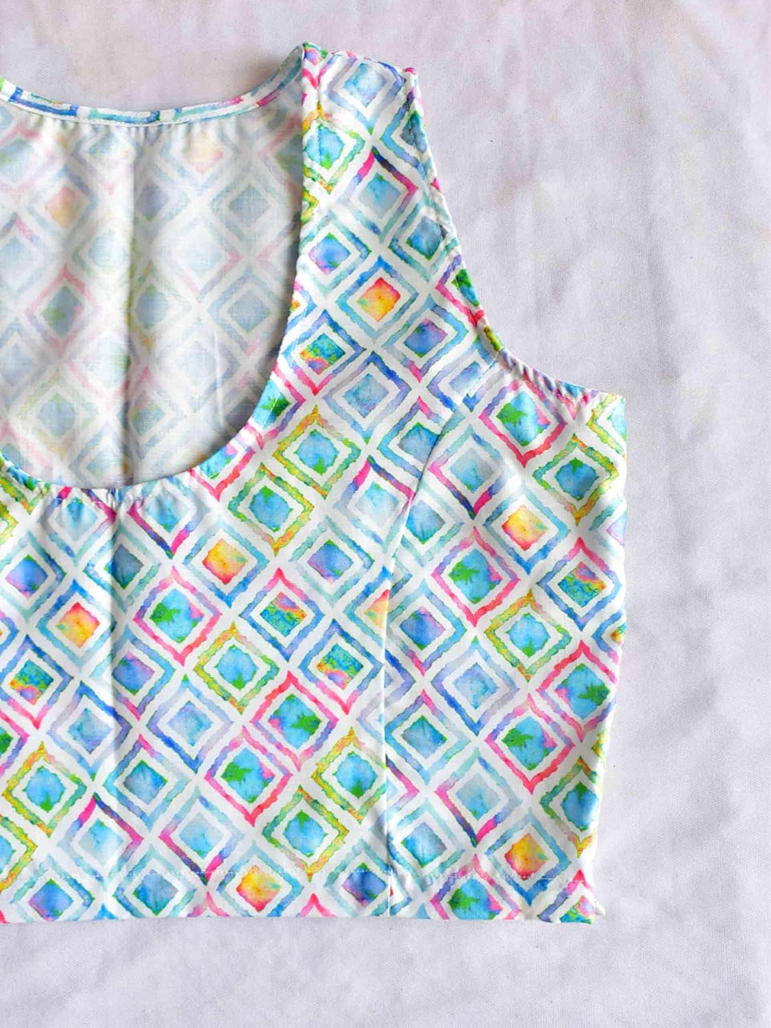 Sundarii cut sleeves cotton saree blouse | readymade blouse | cotton saree blouse | - Image 5