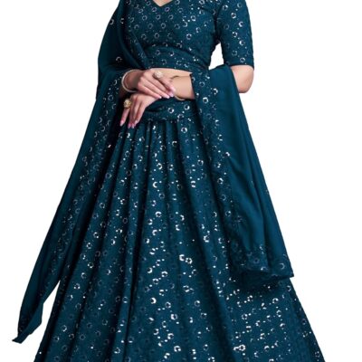indian ready to wear lehenga choli for women flared party night with stitched blouse 8331-U