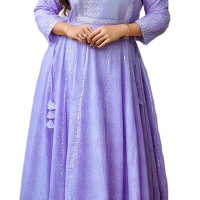 Rayon Embroidery Indian Anarkali Kurti Dress for Women Pakistani Wedding Printed Gown Party Wear Designer Kurti's