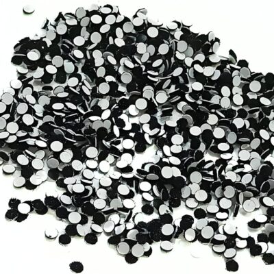 Bindi Round Indian Bollywood Forehead Stickers Fashionable Design Jewelry Collection Small Bindi for Womens Perfect for Occasions and Casual Wear (Round Black)