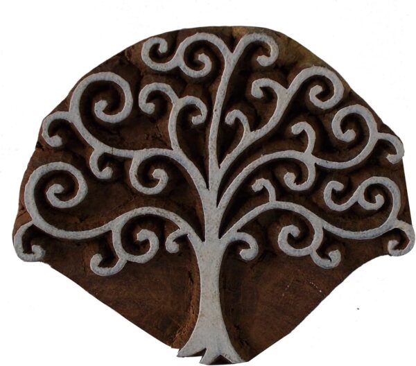 Tree Wooden Textile Printing Block Art Clay Potter Craft Henna Tattoo Scrapbook Stamps