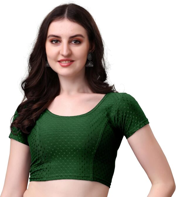 Women's Round Neck Short Sleeve Blouse - Image 3