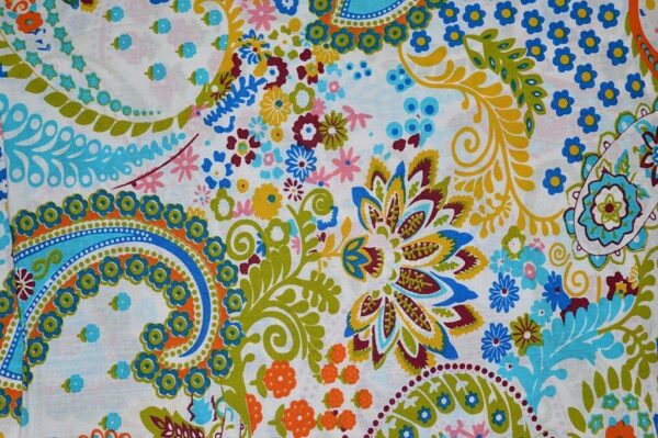 5 Yard Indian Print Cotton Fabric by Yard, Natural Dyes Sanganeri Indian Cotton Fabric Hand Block Printed Handmade Cotton Fabric - Image 5
