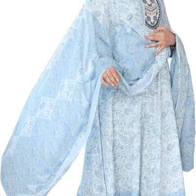 Pure Cotton Indian Traditional Jaipuri Rajasthani Kurta Pant Dupatta Set