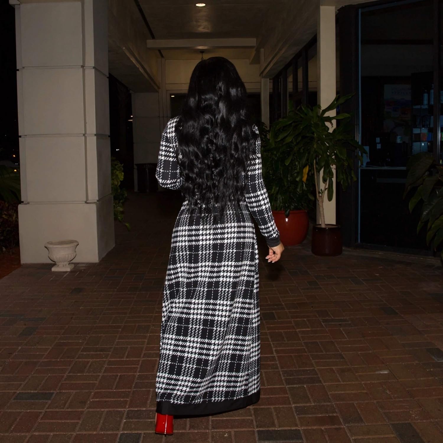 Women's 2 Piece Pants Set - Sexy Long Sleeve Open Front Cardigans+ Skinny Pants Suits - Image 3