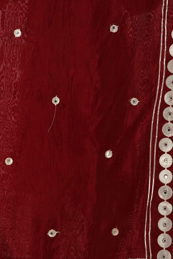 Exotic India Dupatta from Amritsar Embellished with Patch Border - Image 5