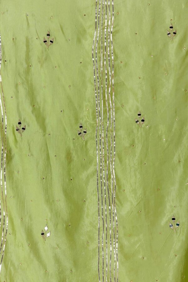 Exotic India Dupatta from Amritsar with Gota Patches and Frill Border - Art Silk - Image 5