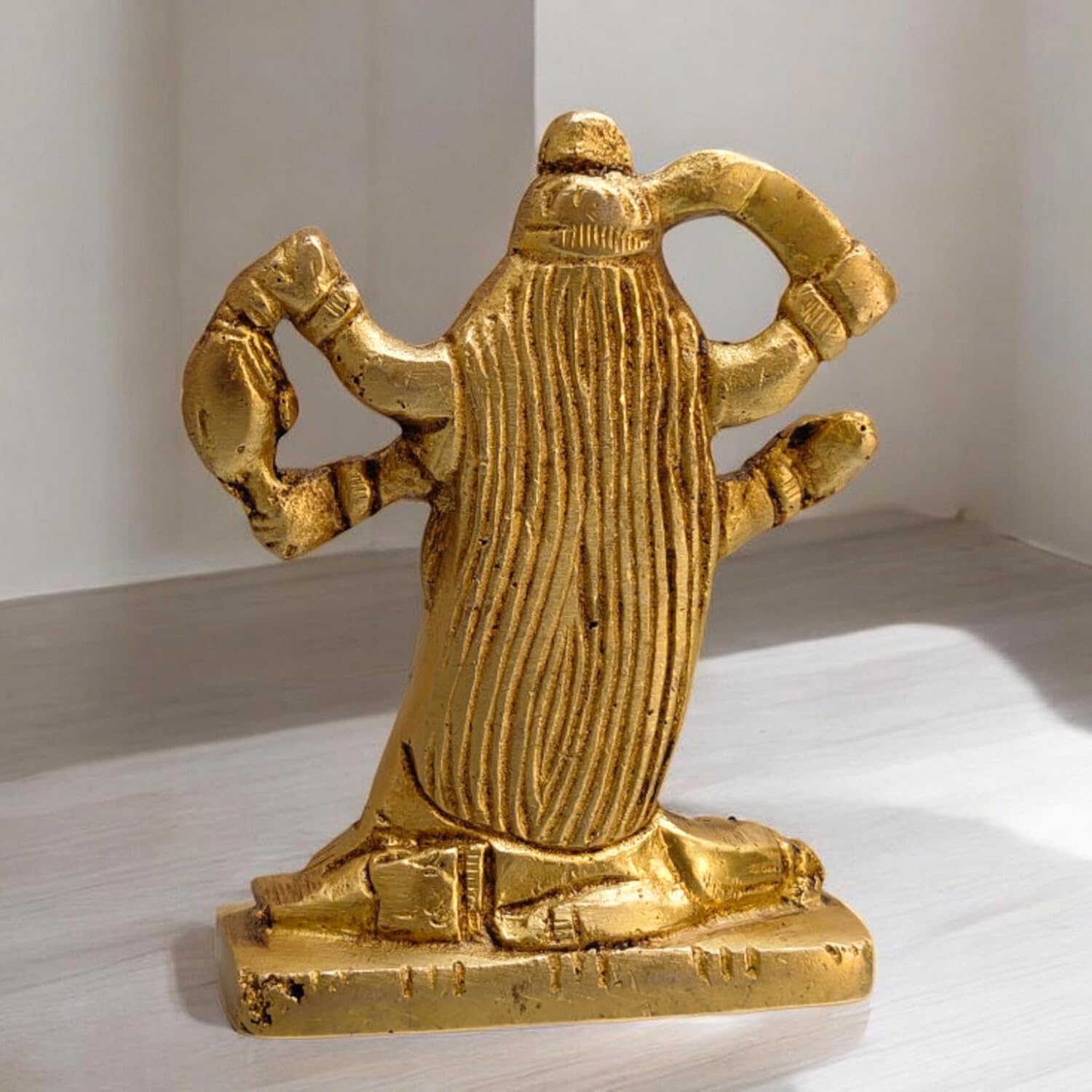 Brass Maa Maha Kali On Shiva Brass Statue Hindu Idol 2.5" inch - Powerful Spiritual Goddess Brass Mahakali Devi Murti for Home Temple Mandir Kalkaji Idol Spiritual Puja Vastu India Kali BRASS Sacred - Image 6