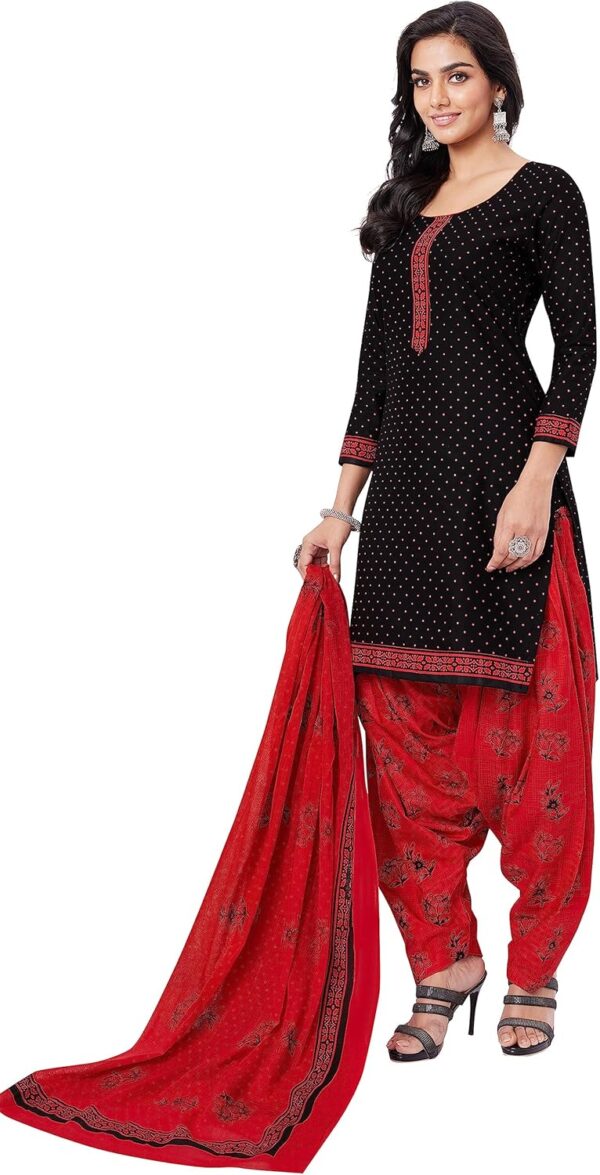 Miraan Women's Cotton Printed Readymade Salwar Suit - Image 3