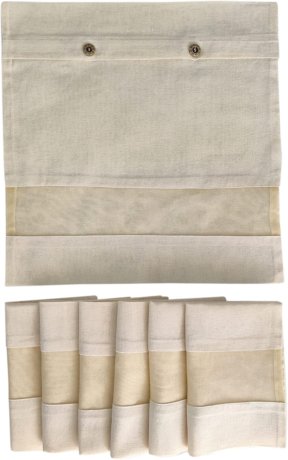 New Premium Cotton Saree Covers with Net Window (16" by 14") Set of 6 - Image 2