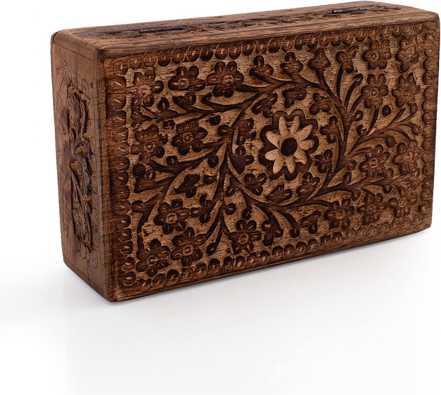 Great Birthday Gift Ideas Handmade Decorative Wooden Jewelry Box Jewelry Organizer Keepsake Box Treasure Chest Trinket Holder Watch Box Storage Box Housewarming Gifts Women - Image 4