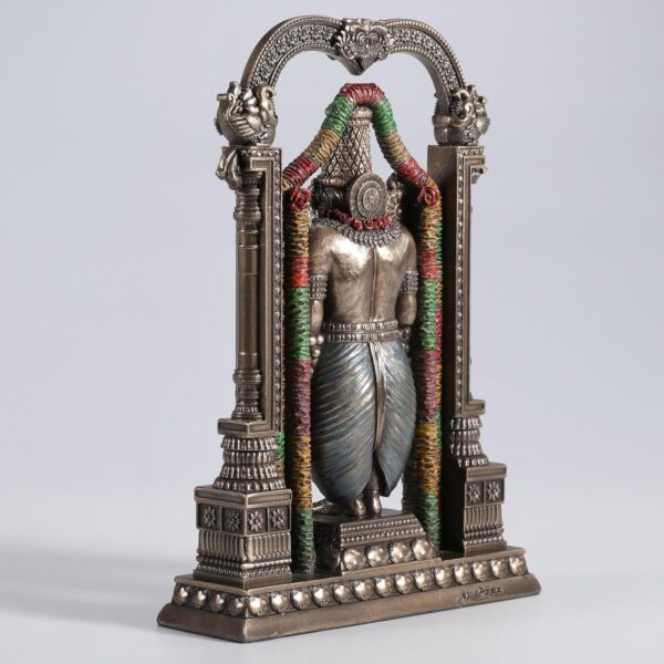 Veronese Design 8 3/8 Inch Lord Venkateswara as Balaji Cold Cast Resin Bronze Finish Statue - Image 6