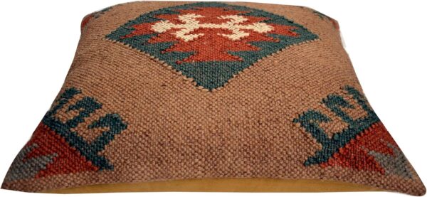 3 PCS Set of Indian Kilim Jute Cushion Cover 18x18 Vintage Ethnic Handmade Art Rug Pillows Case Hand-Loom Cushion Covers - Image 4