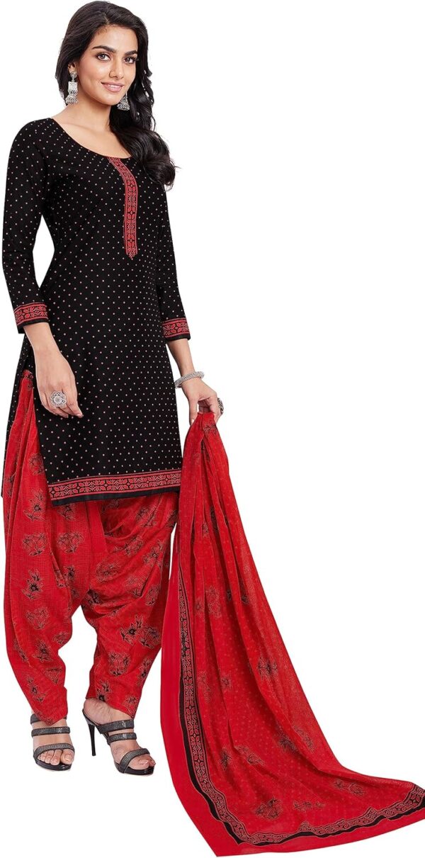 Miraan Women's Cotton Printed Readymade Salwar Suit - Image 4