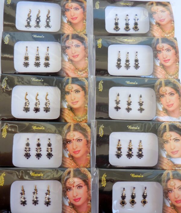 8 Bindi Pack- 24 Combo Bindi Stickers Multicolored,Silver,Gold,Black, Bindi Tattoo Bindi Jewelry - Image 4