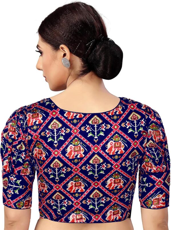 Chandrakala Puff Sleeves Blouses for Women Sarees,Readymade (B209-P) - Image 3