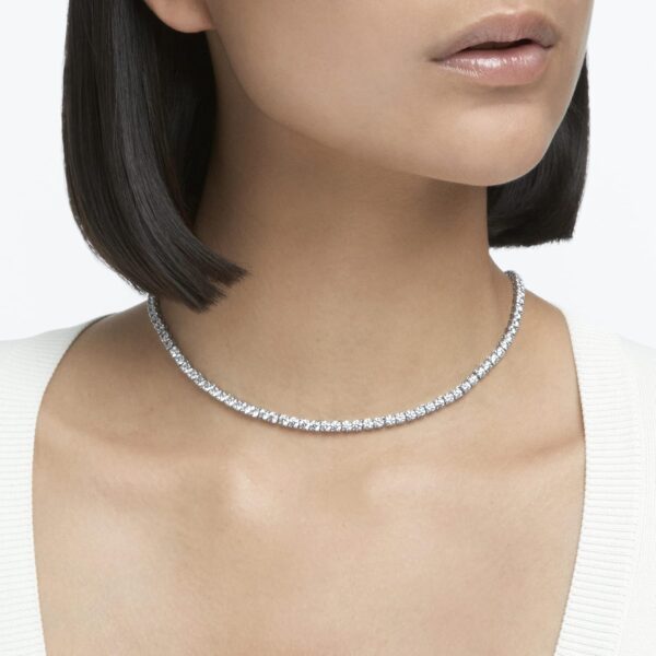 Swarovski Jewelry Crystal Elegance Necklace Collection, with Crystals and Clear Stones on Rhodium and Rose Gold-Tone Finished Metal - Image 5