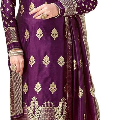 Elina fashion Indian Pakistani Women's Readymade Dress| Banarasi Art Silk Woven | Salwar Kameez Silk Dupatta Stitched Suit