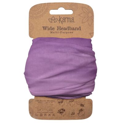 Karma Purple Ombre Headband for Women - Wide - Fabric Headband and Stretchy Hair Scarf - Purple