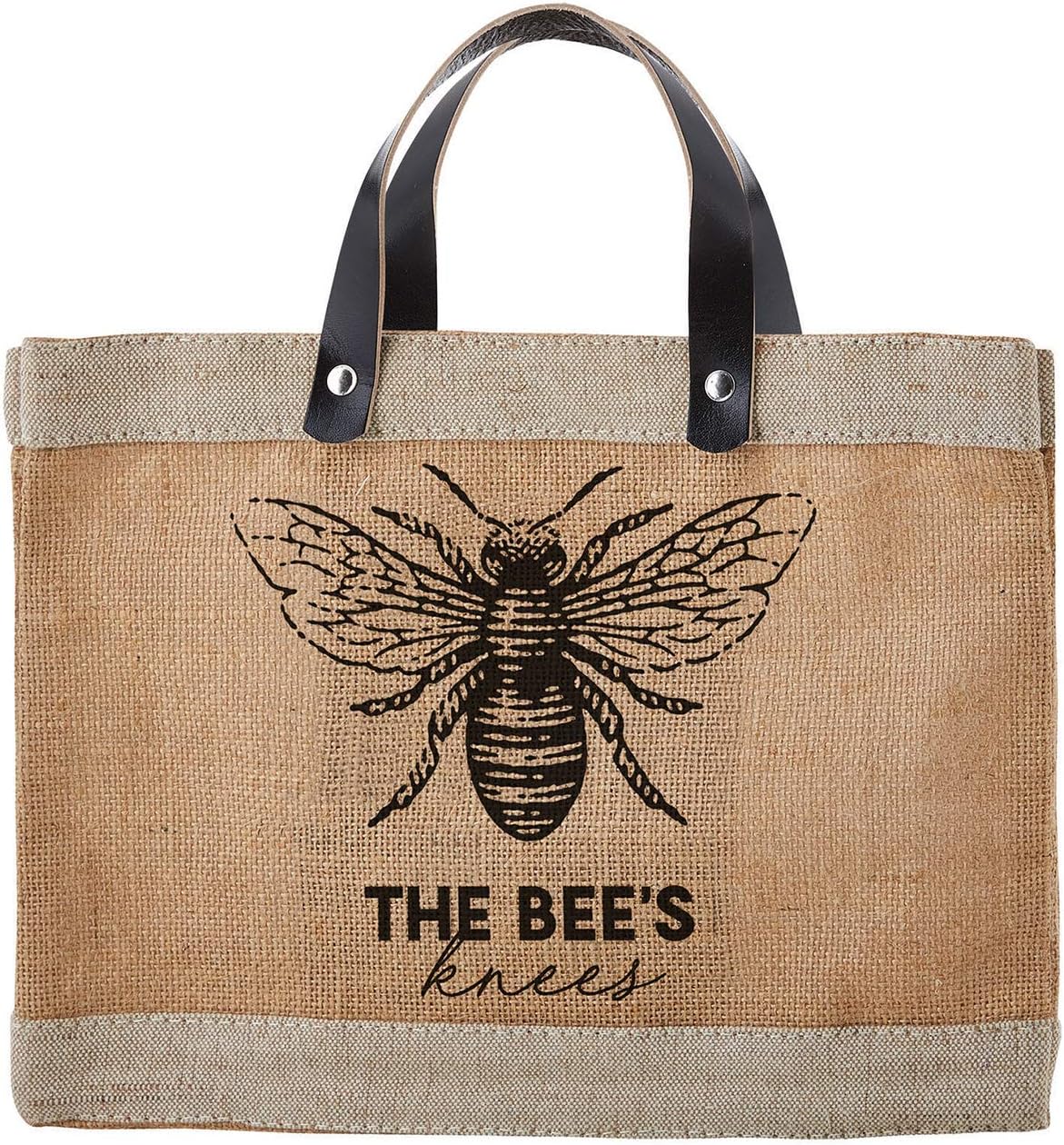 Santa Barbara Design Studio Hold Everything Waterproof Jute Tote Bag, Mini, Bees Knees