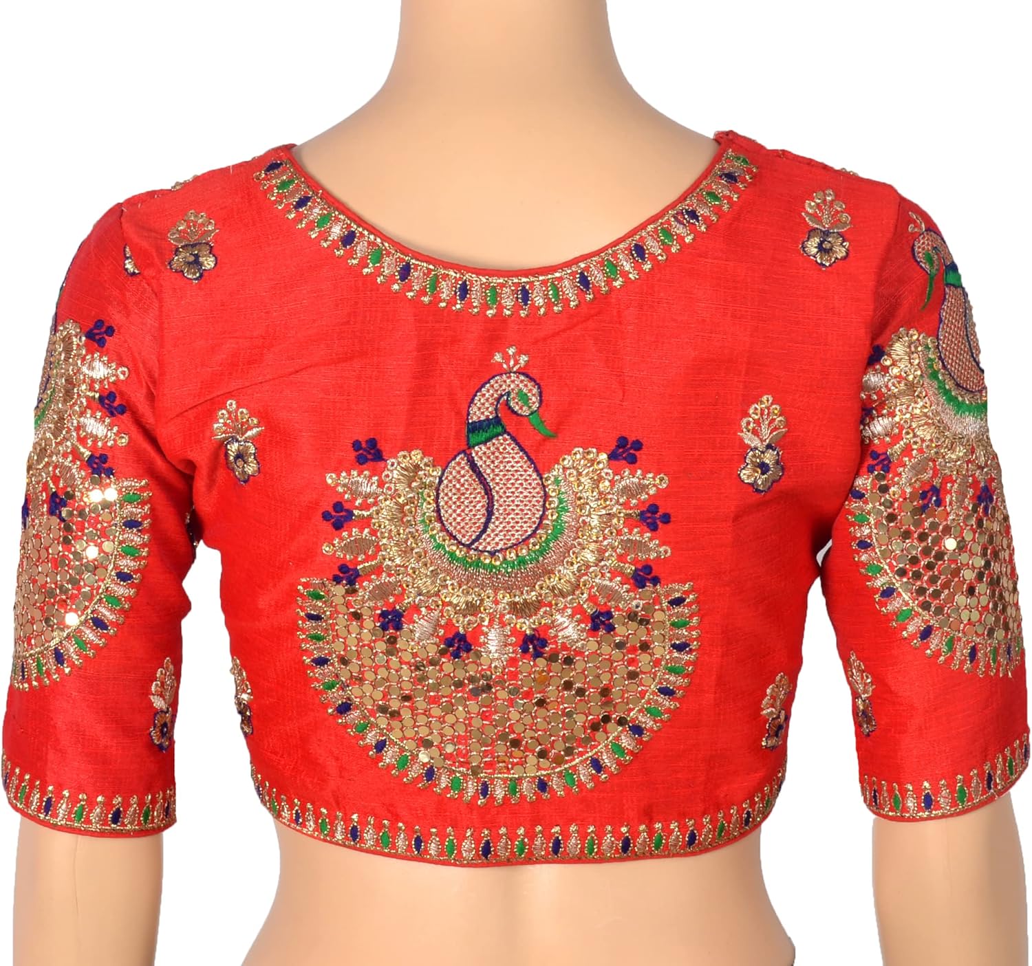 Chandrakala Embroidered Blouses for Women sarees,Readymade, (B195) - Image 4