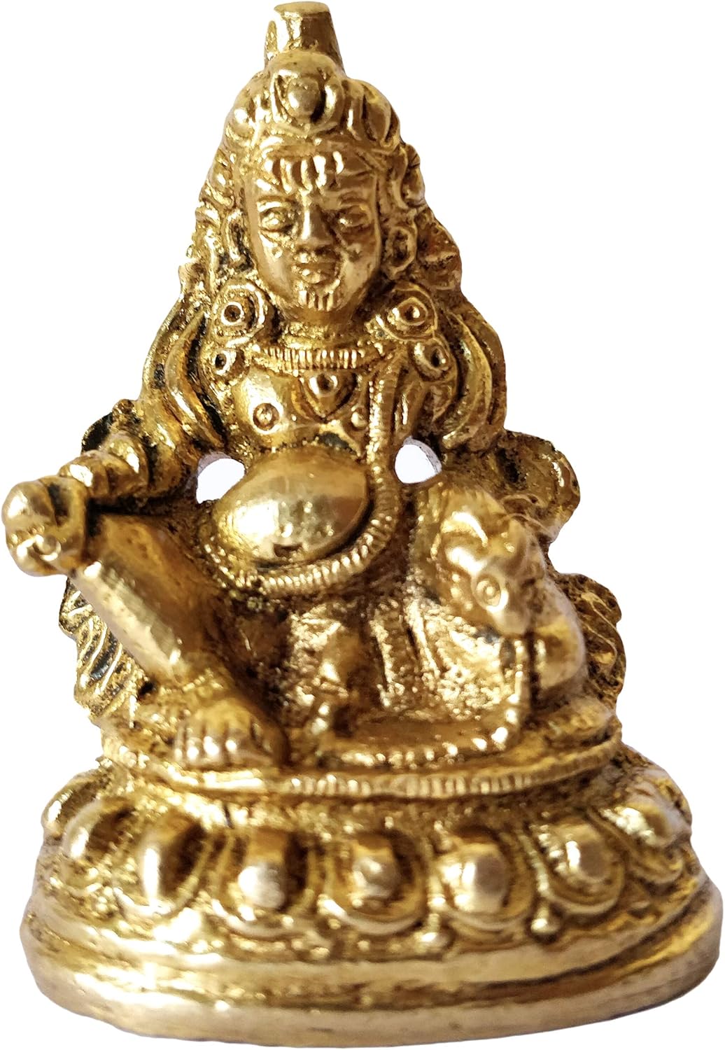 GURU JEE Brass Idol for Puja Room Decoration Shree Dhan Kuber Murti Spiritual Gifts