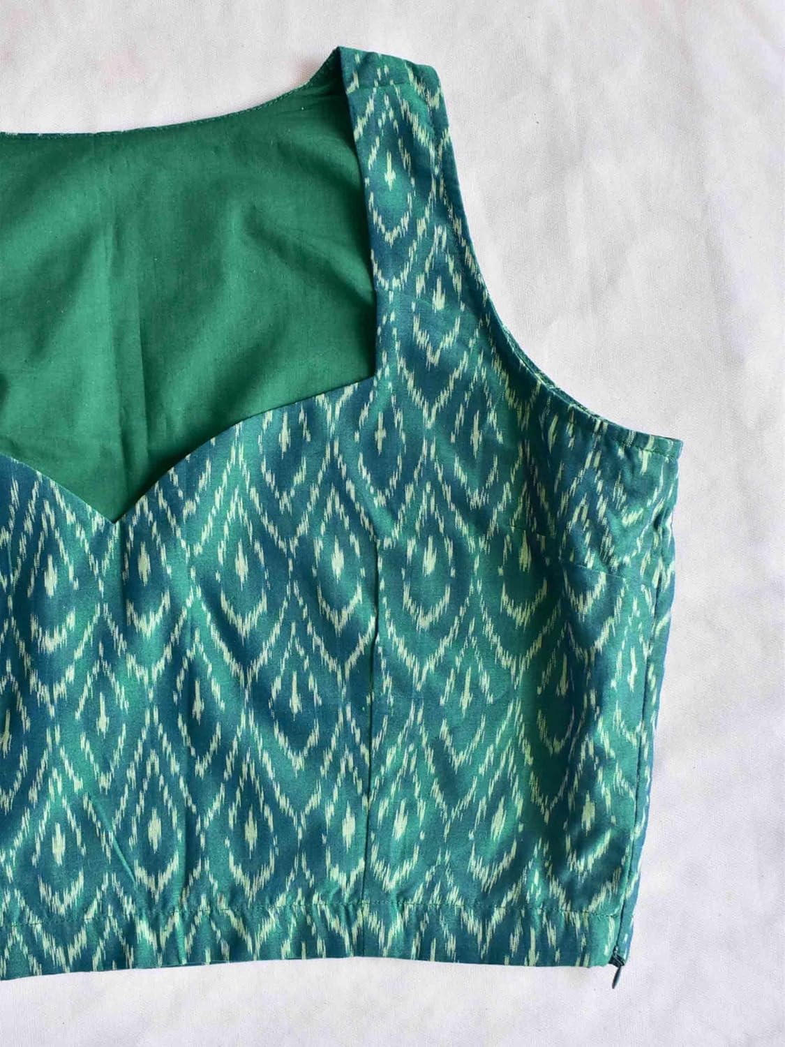 Sundarii cut sleeves cotton saree blouse | readymade blouse | cotton saree blouse | - Image 4