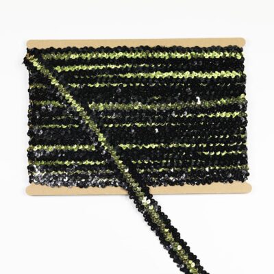 Length 10 Yards Wide 1.2 Inch Gimp Braid Trim Fabric Decorative Lace Webbing for All Kinds of Sewn Garments,Black and Gold Interspersed.