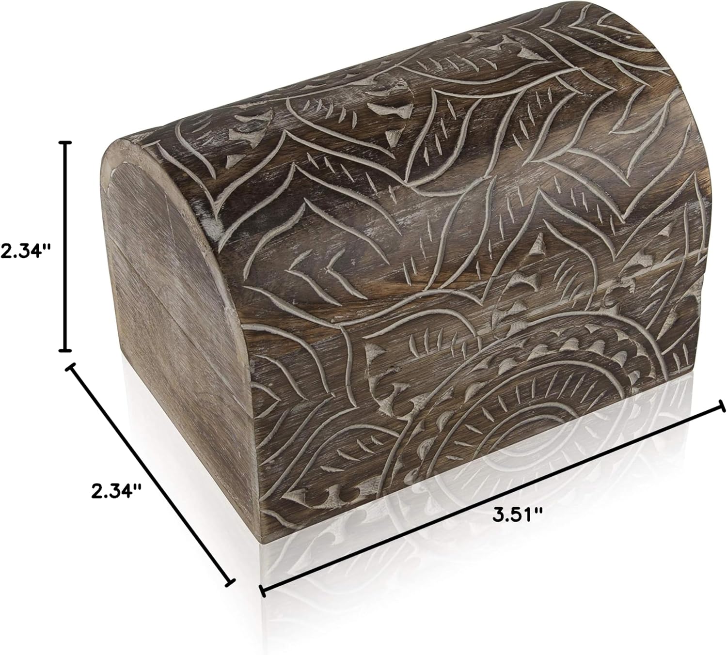 Great Birthday Gift Ideas Handmade Decorative Wooden Jewelry Box Treasure Box Jewelry Organizer Keepsake Box Treasure Chest Trinket Holder Lock Box Watch Box 9 x 6 Inch Great Gift Ideas (Brown) - Image 6