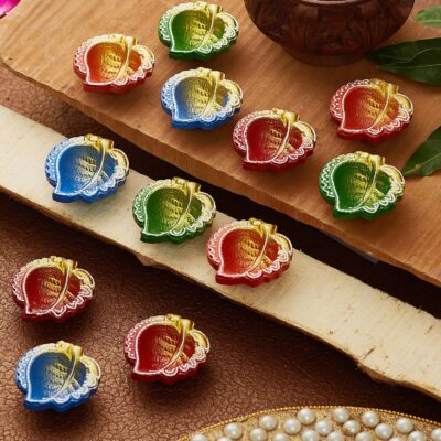 TIED RIBBONS 12 pcs Handmade Clay Diya for Diwali | Traditional Homemade Diyas Tealight | Indian Oil Lamp | Diwali Decorations for Home | Terracotta Diyas | Diwali Diyas for Pooja | Diwali Gifts