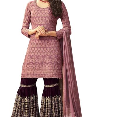 Delisa New Indian/Pakistani Bollywood Party Wear Sharara Style Salwar Kameez for Womens Ghoomar