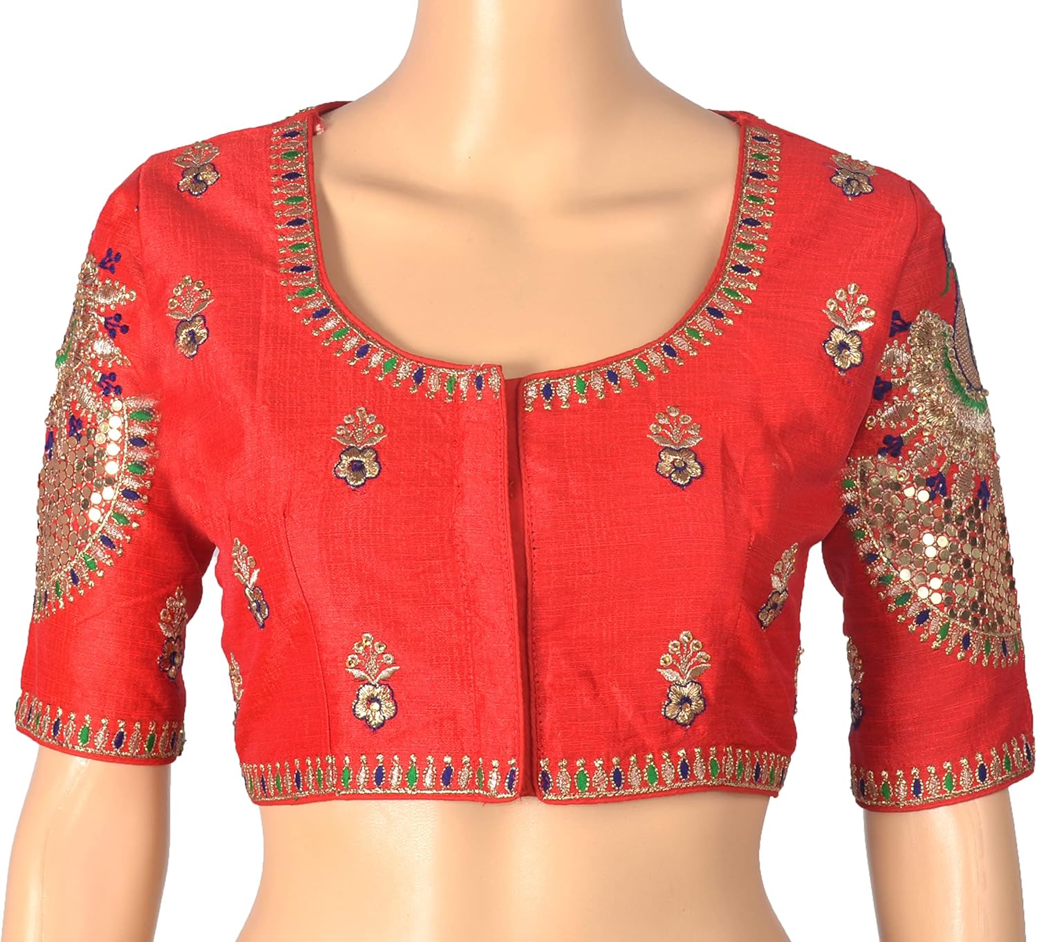 Chandrakala Embroidered Blouses for Women sarees,Readymade, (B195) - Image 2