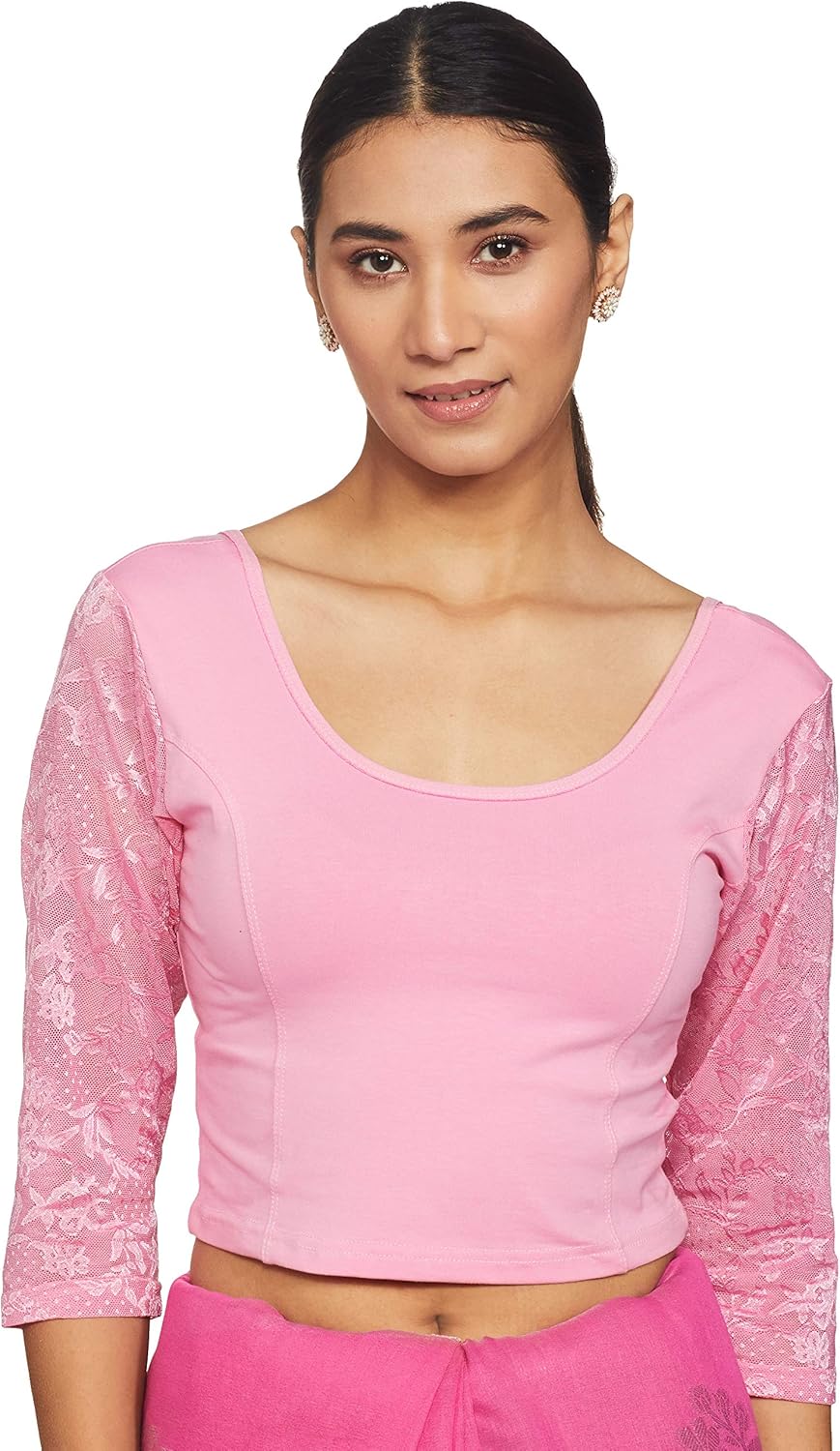 Women's Cotton Lycra Readymade Saree Blouse