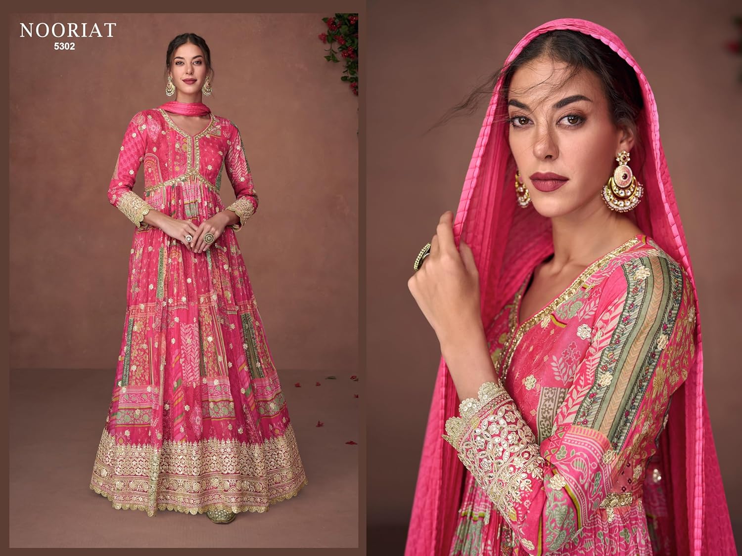 Eid festival salwar kameez ready to wear suit indian pakistani style party embroidered for women (2722) - Image 2