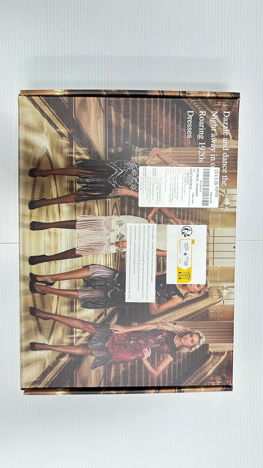 FEPITO 1920s Flapper Dresses for Women, Fringed Sequin Great Gatsby Dress for Women with 20s Accessories, Roaring 20s Costume - Image 6