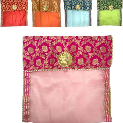 LOVENSPIRE 2 Pieces Saree Covers with Button Closure Saree Bags Clothes Covers Organizer for Wardrobe and Gifting Storage Wedding Favor Packing Bags Cloth Organizer Case