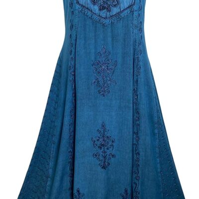Agan Traders Women's 2024 Gothic Vintage Sleeveless Maxi Dress for Women - Short Sleeve Embroidered Long Sun Dress Gown