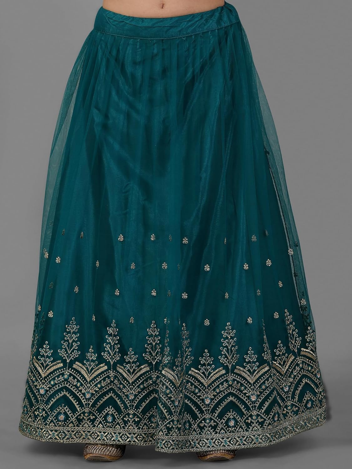 TRENDMALLS Women's Mono Net Kurta Lehenga Suit Set Indian Pakistani Ethnic Wear - Image 5