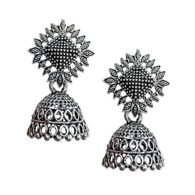 Bollywood Oxidized Traditional Jhumka Handcrafted Oxidized Antique Dangle and Drop Jhumki Lightweight oxidized jewelry